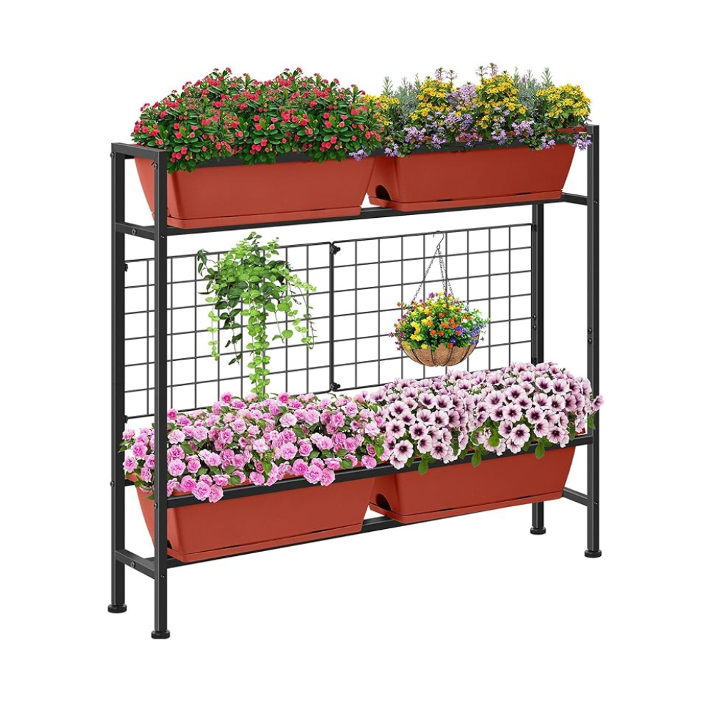 Raised Plastic Planter Rack