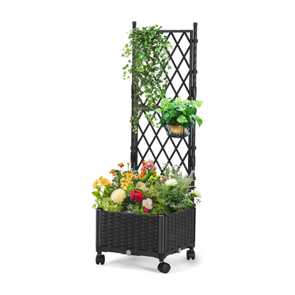 Wooden Trellis Planter